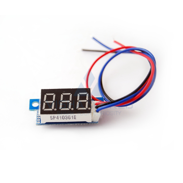 3 Digit Mini LED Voltage Panel Meter - 0 to 99.9V DC Open type