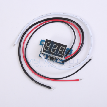 3 Digit Mini LED Voltage Panel Meter - 0 to 199V DC Open type