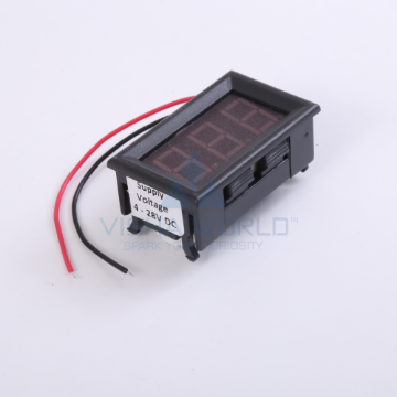 3 Digit LED Voltage Panel Meter - 2 Wire - 5 to 120V DC