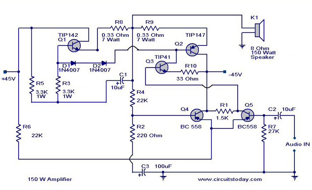stereo amplifier circuit BA5417