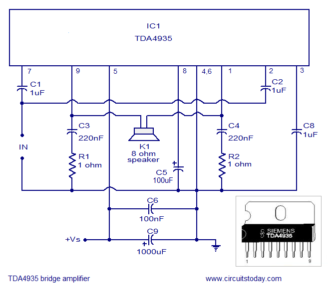 stereo amplifier circuit BA5417