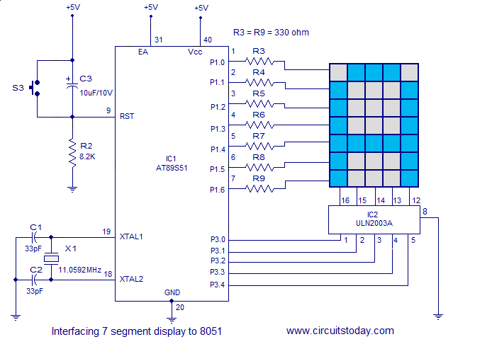 interfacing-led-dot-matrix-display-to-8051