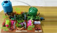 Irrigation with garden light
