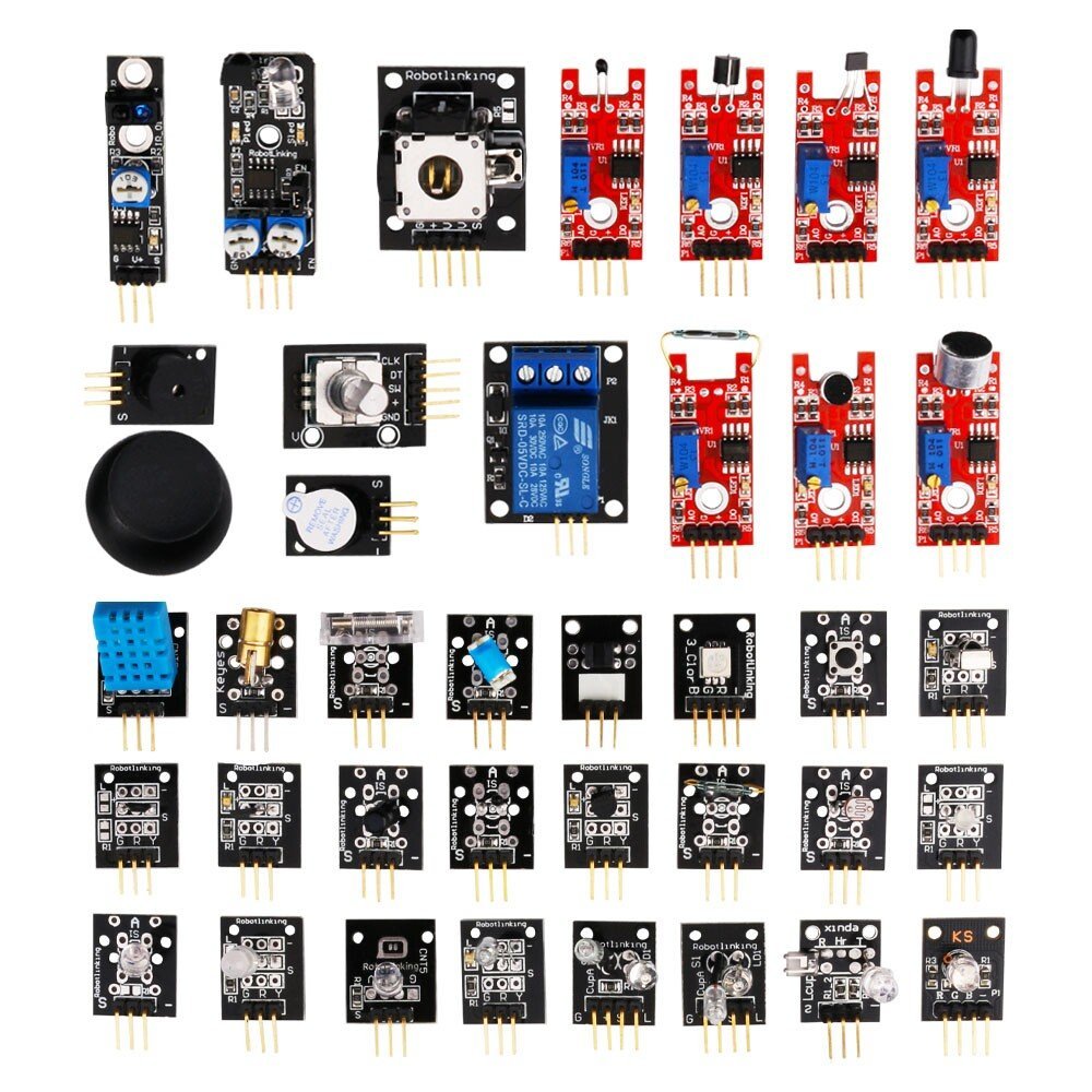 RobotCube 37 in 1 Box Sensor Module Kit for Arduino UNO R3 MEGA2560 NANO ROBOT
