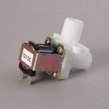 Plastic Angled Solenoid - 12V DC - 1/2